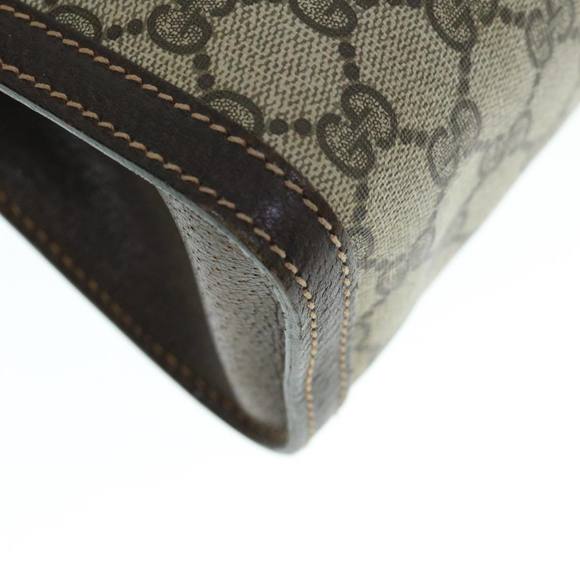 GUCCI GG Supreme Web Sherry Line Clutch Bag Beige Red 41 014 2125 28 Auth 64126 - Picture 15 of 16